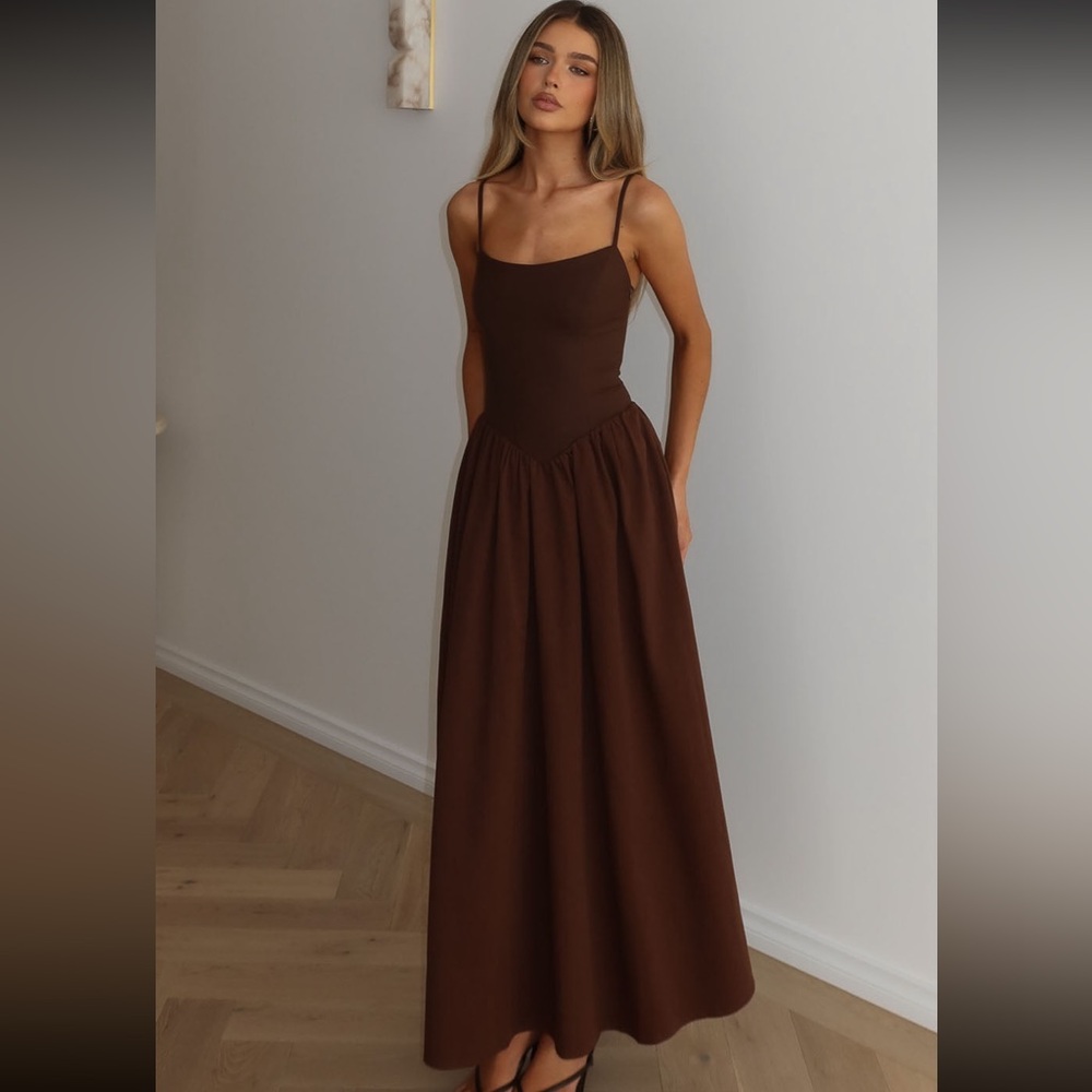 Sundrift Maxi Dress in Chocolate Brown